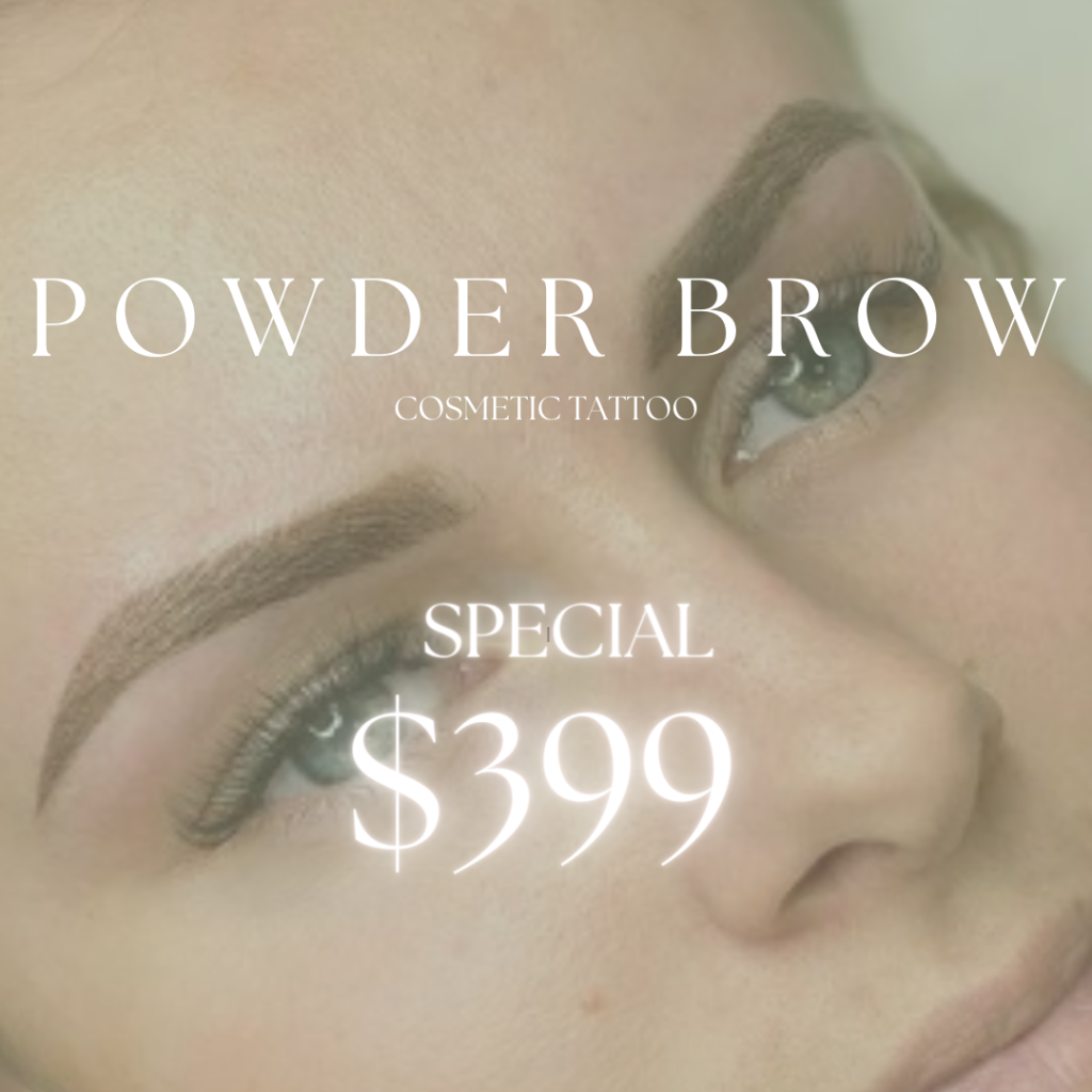 Cosmetic Tattoo Special. Book in for Brow or Lip Blush Tattoo in January for only $399. Call us now! 